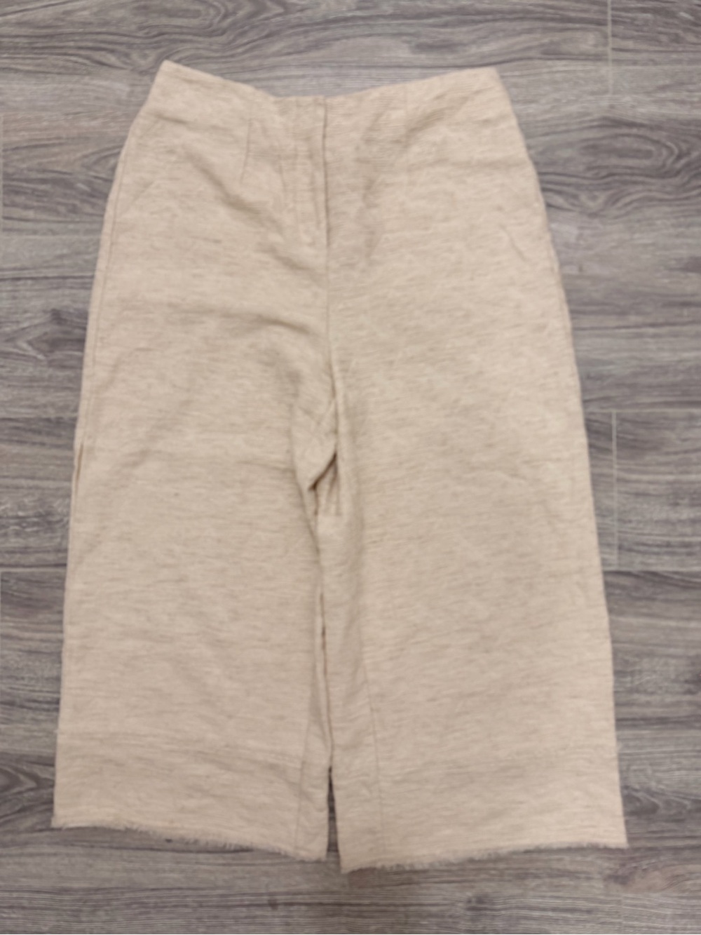NWT Camila Coelho Textured Neutral Cream Wide-Leg Knit Pants